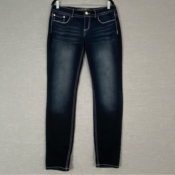 M Jeans Blue Jeans with Tapered Leg and Fading - Picture 1 of 11